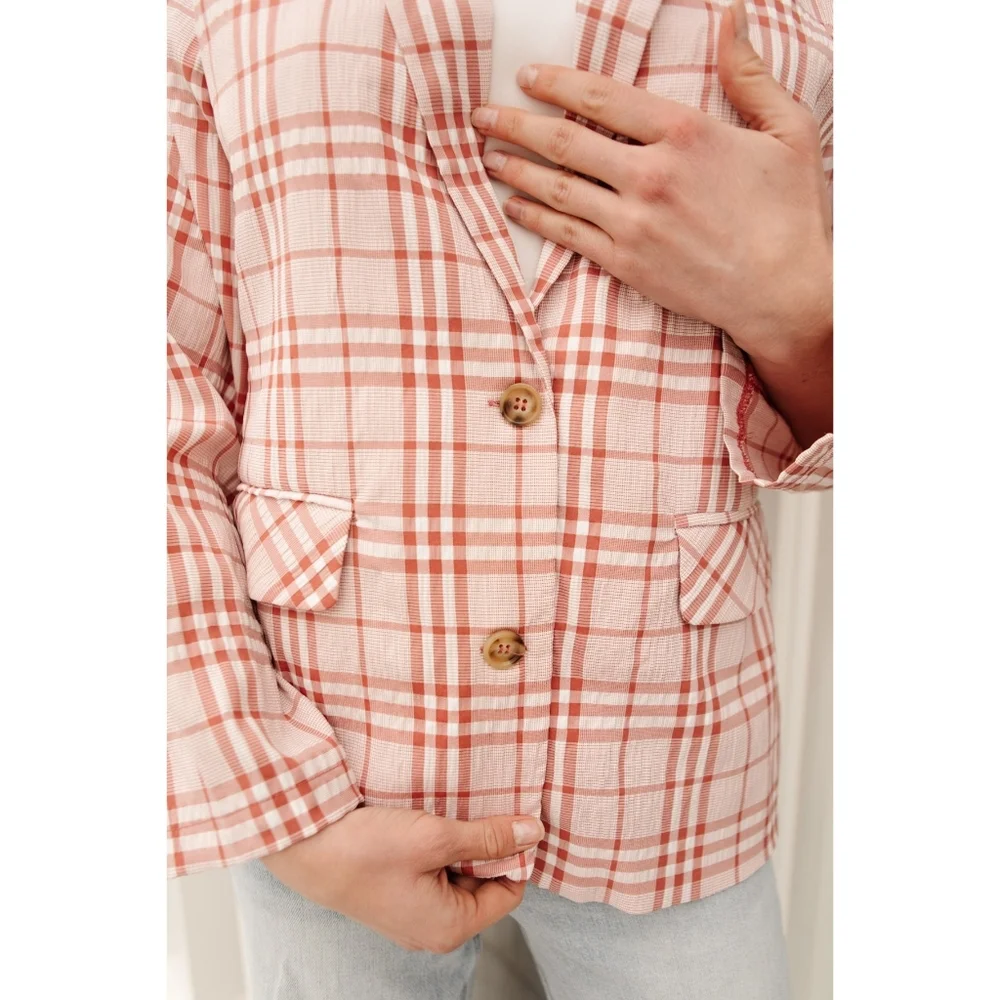 DRESSED IN PLAID BLAZER IN PINK - Picture 8 of 10